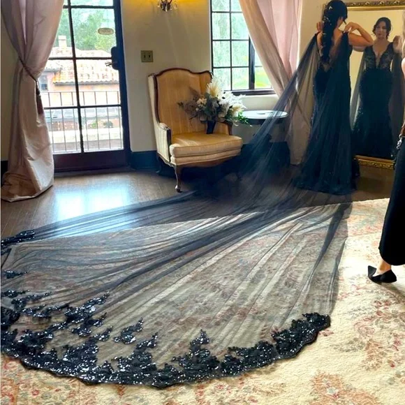 blue dress for baby girl INEZ | Black Wedding Cape main image 0